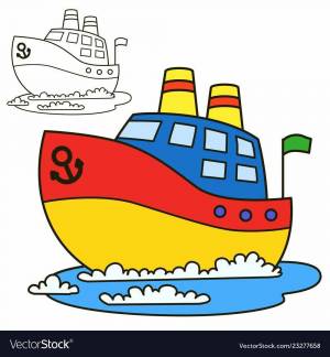 Раскраска кораблик для детей 6 7 лет #25 #346483