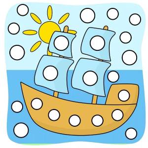 Раскраска корабль для детей 3 4 лет #12 #346509