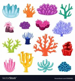 Раскраска коралл для детей #10 #346603