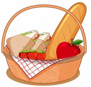 Раскраска корзина для пикника с едой #6 #346994