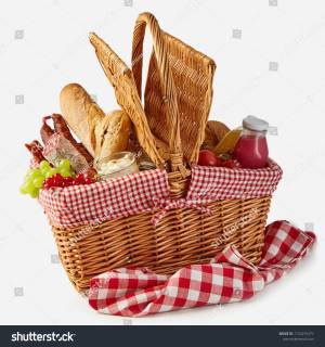 Раскраска корзина для пикника с едой #24 #347012