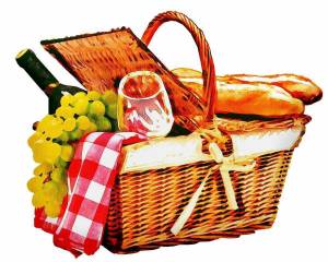 Раскраска корзина для пикника с едой #35 #347023
