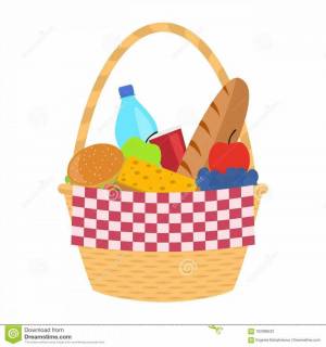 Раскраска корзина для пикника с едой #39 #347027
