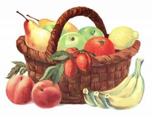 Раскраска корзина с фруктами для детей #5 #347259