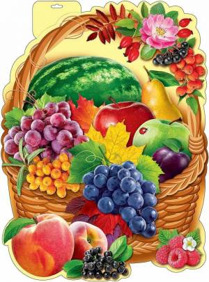 Раскраска корзина с фруктами для детей #15 #347269