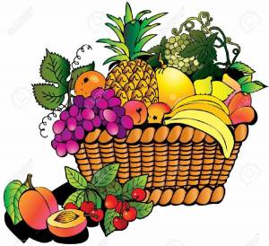 Раскраска корзина с фруктами для детей #36 #347290