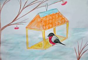 Раскраска кормушка для птиц для детей 4 5 лет #29 #347500