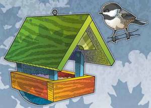 Раскраска кормушка для птиц для детей 4 5 лет #31 #347502