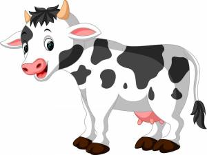 Раскраска корова для детей 2 3 лет #29 #347802