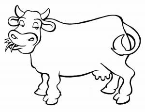 Раскраска корова для детей 5 6 лет #4 #347815