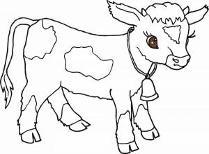 Раскраска корова для детей 5 6 лет #31 #347842