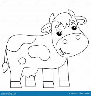 Раскраска корова для детей 5 6 лет #37 #347848