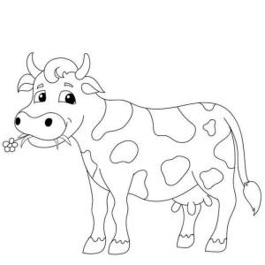 Раскраска корова для детей 5 6 лет #38 #347849
