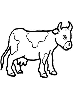 Раскраска корова для детей 5 6 лет #39 #347850