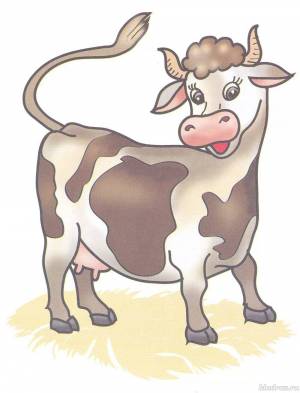 Раскраска корова для малышей 2 3 лет #3 #347853