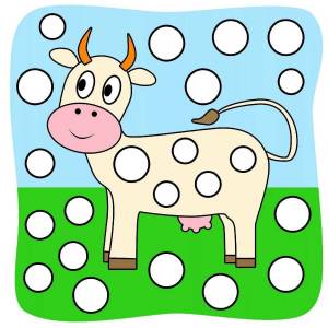 Раскраска корова для малышей 2 3 лет #9 #347859