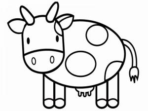 Раскраска корова для малышей 2 3 лет #13 #347863