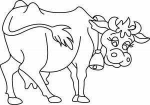 Раскраска корова для малышей 2 3 лет #32 #347882