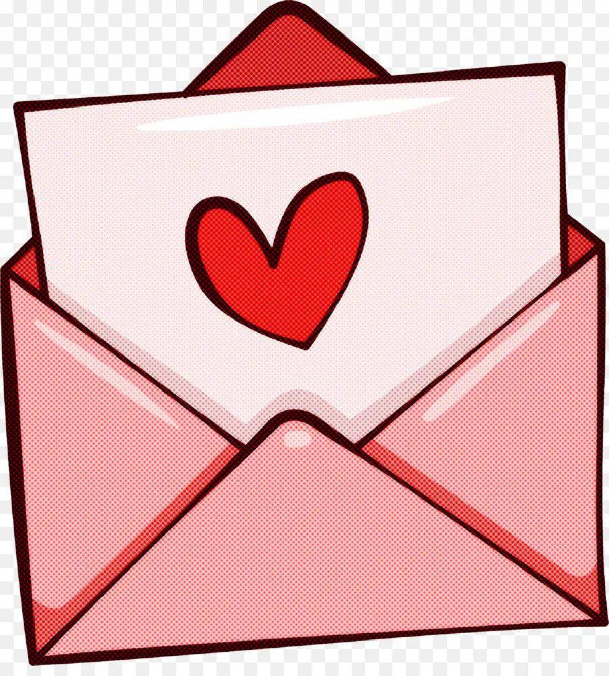 Почта мило. Красивый конверт. Письмо с сердечком. Любовный конвертик. Конверт стикер.