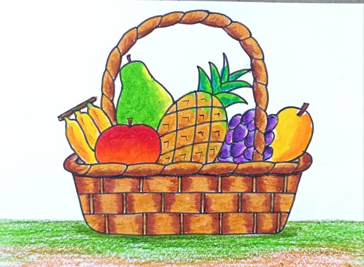 Корзина с фруктами для детей #29
