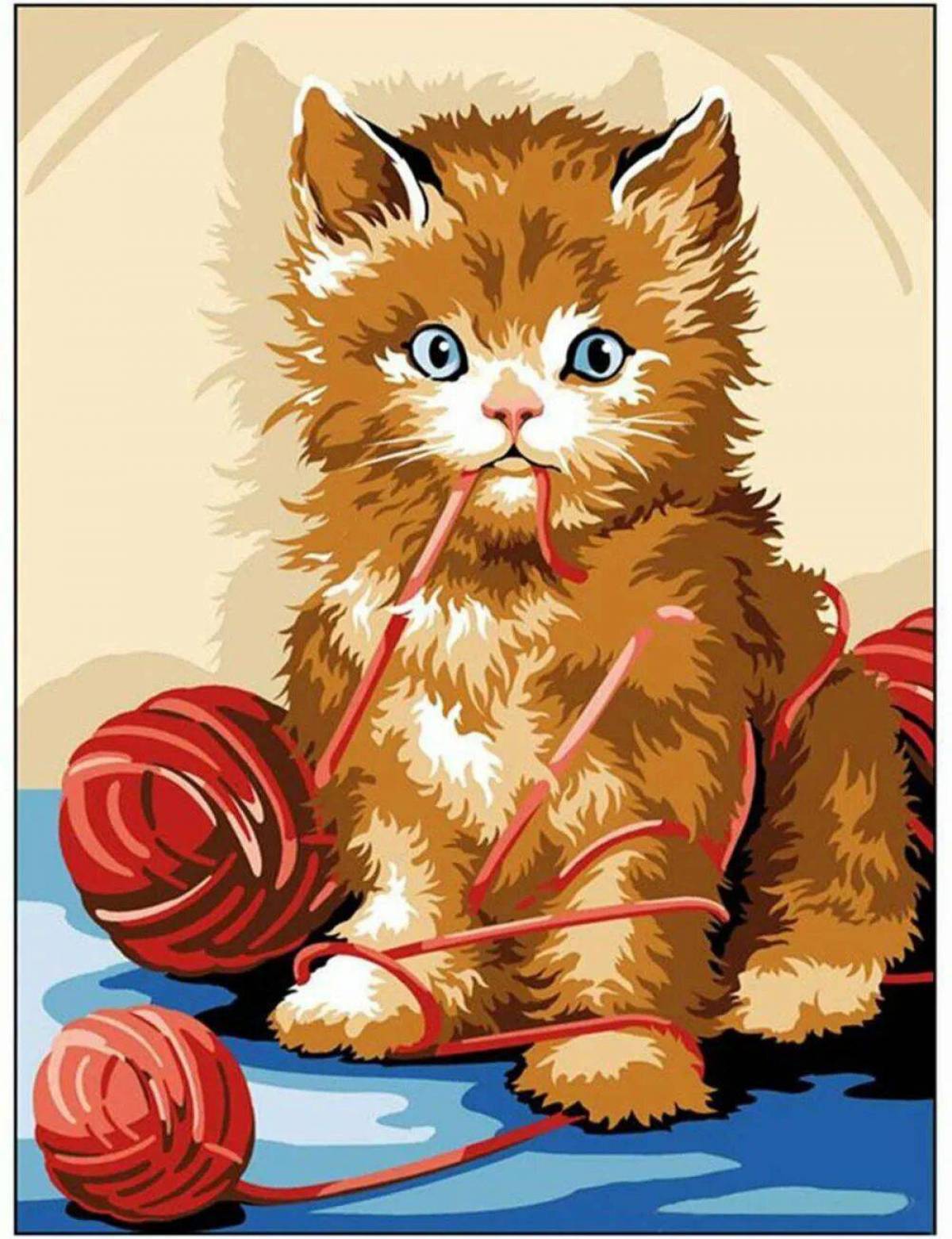 Котенок с клубком