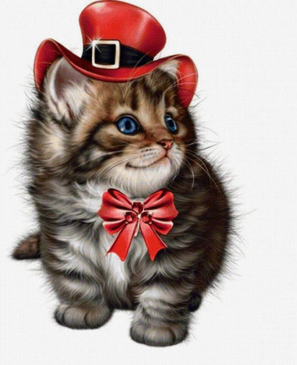 Котик с бантиками