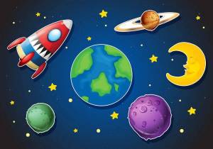 Раскраска космос для детей 5 6 лет #5 #348611