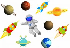 Раскраска космос и планеты для детей #11 #348656