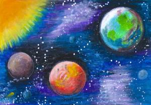 Раскраска космос и планеты для детей #16 #348661