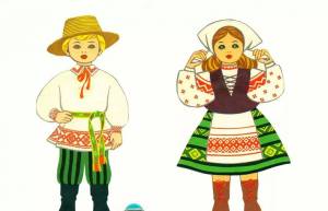 Раскраска костюм белорусский национальный для детей #1 #348831