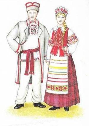 Раскраска костюм белорусский национальный для детей #23 #348853