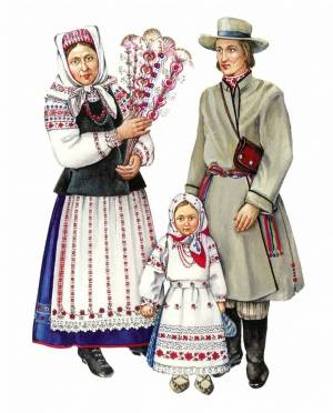 Раскраска костюм белорусский национальный для детей #32 #348862