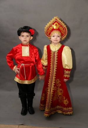 Раскраска костюм национальный россии #17 #348885
