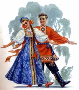 Раскраска костюм национальный россии #21 #348889