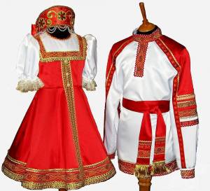 Раскраска костюм национальный россии #23 #348891