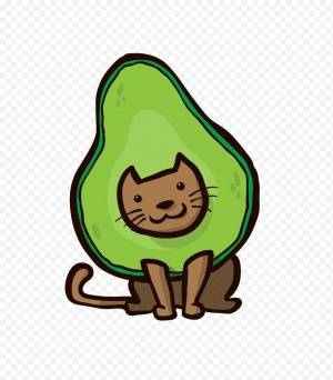 Раскраска кот авокадо #20 #349041