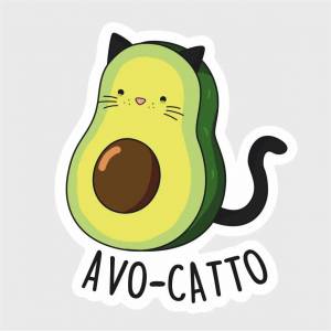 Раскраска кот авокадо #33 #349054