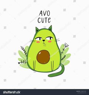 Раскраска кот авокадо #34 #349055