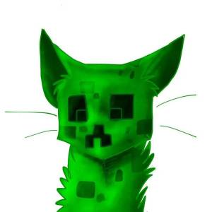 Раскраска кот из майнкрафта #1 #349351