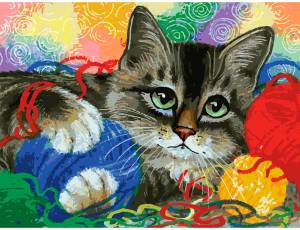 Раскраска кот по номерам #37 #349517