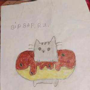 Раскраска кот пончик #10 #349527