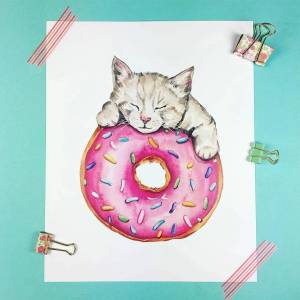 Раскраска кот пончик #24 #349541