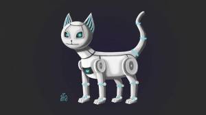 Раскраска кот робот #11 #349632