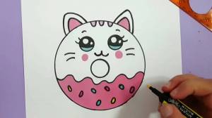Раскраска котик пончик #19 #350450