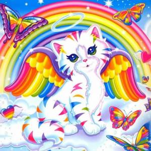Раскраска котик с радугой #3 #350612