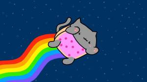 Раскраска котик с радугой #12 #350621