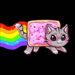Раскраска котик с радугой #18 #350627