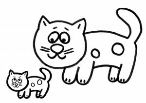 Раскраска котика для детей 4 5 лет #30 #350792