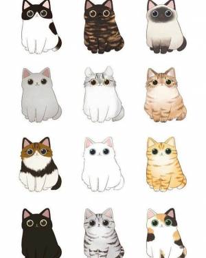 Раскраска котики мини #13 #351005