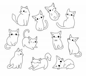 Раскраска котики мини #32 #351024